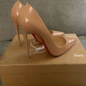 Christian Loubotin So Kate Patent Nude 120mm